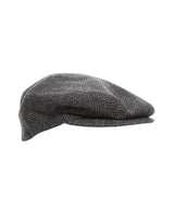 Bailey Of Hollywood Black and Grey herringbone wool Flatcap - S