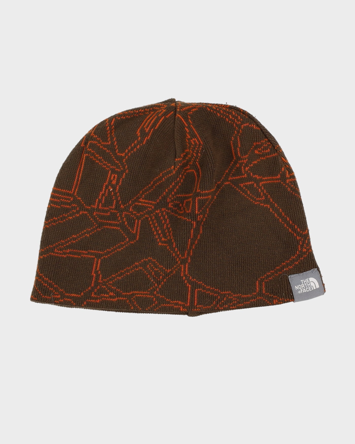 The North Face Brown All Over Print Skull Cap Beanie