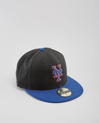 New Era MLB New York Mets Black and Blue Fitted Cap