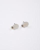 Silver Tone With Stone Cuff Links
