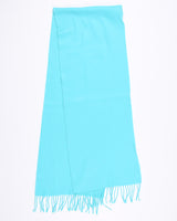 Vintage plain wool scarf with tassels