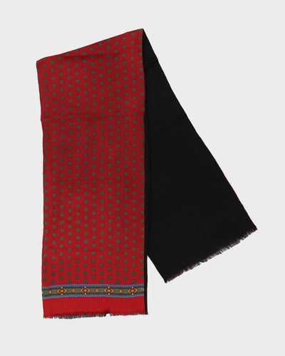 Burgundy patterned dinner scarf