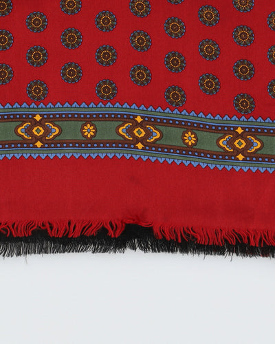 Burgundy patterned dinner scarf