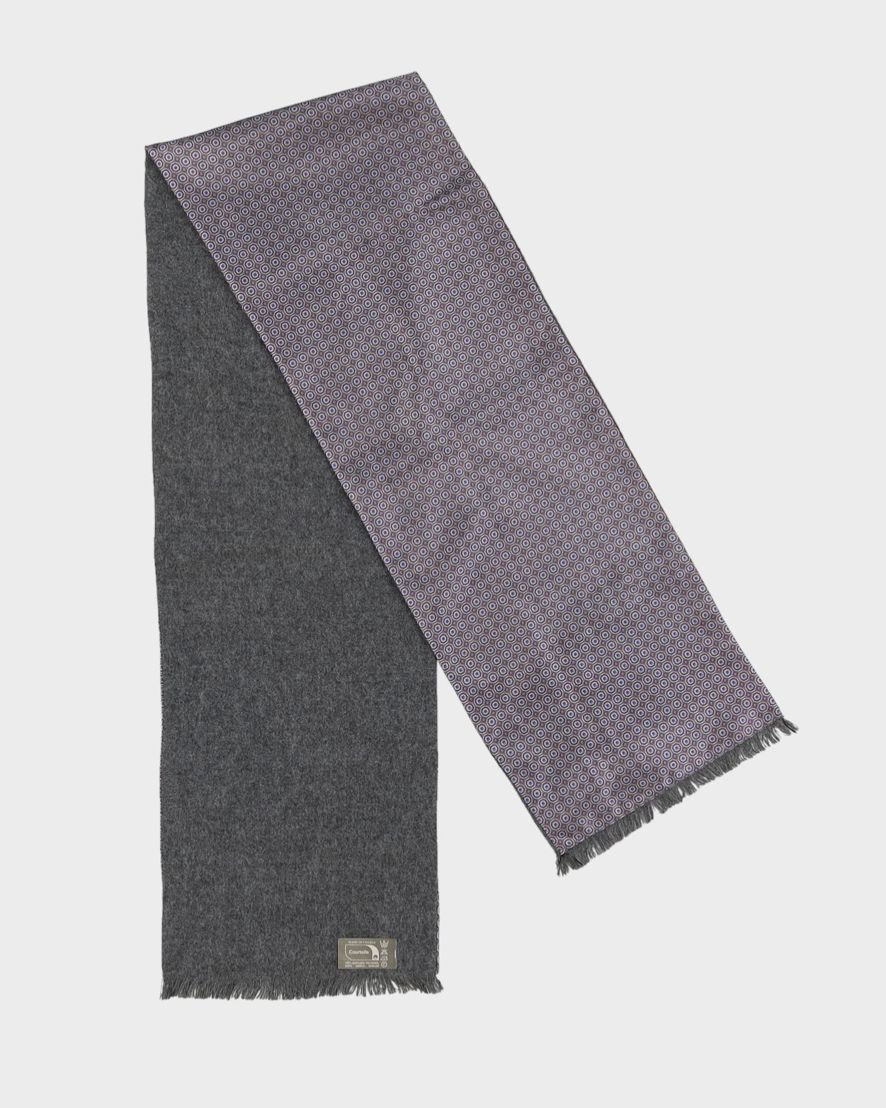 Grey patterned dinner scarf