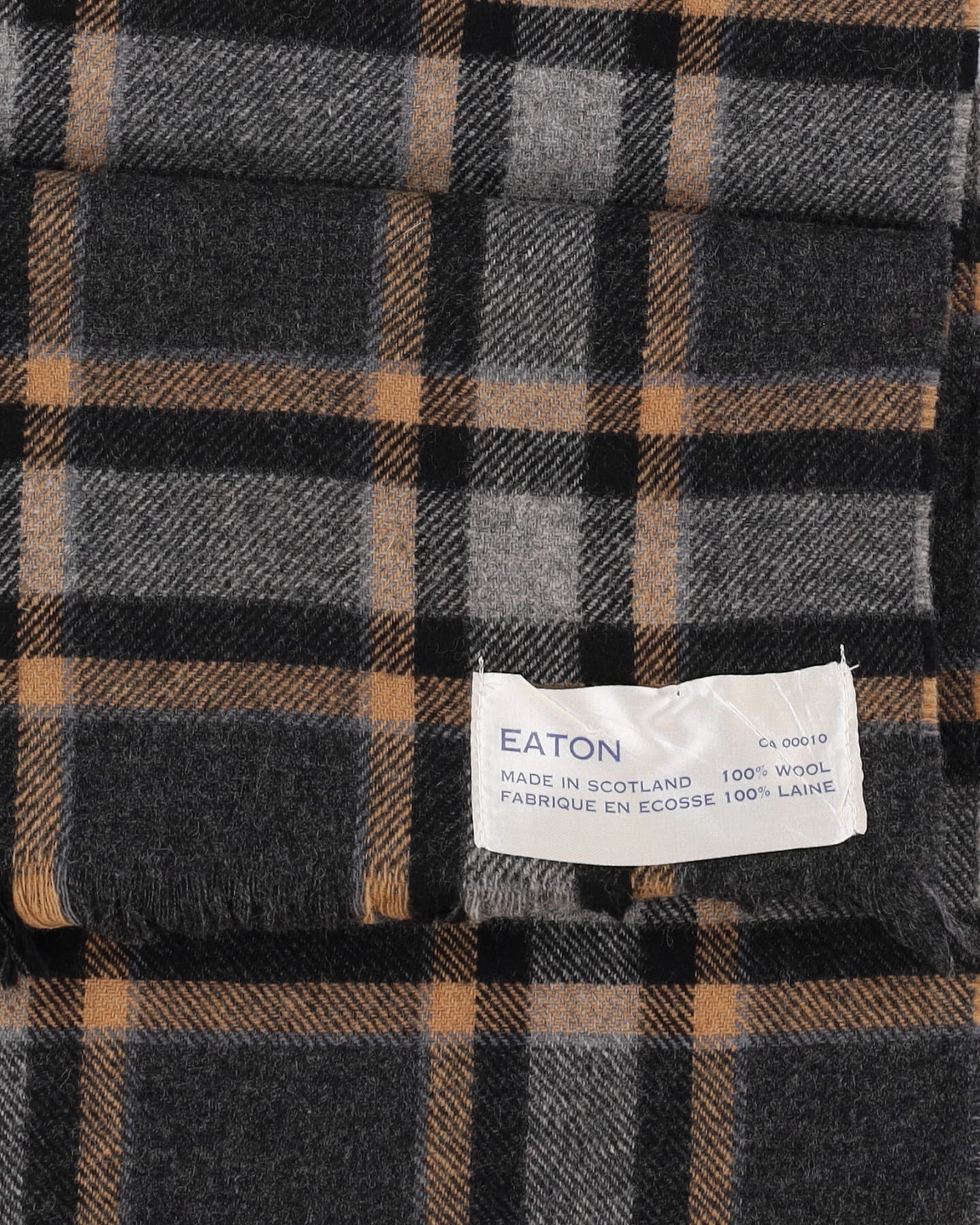 Eaton Made In Scotland Wool Plaid Scarf