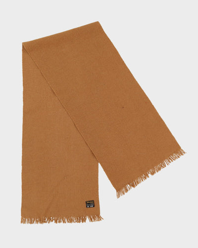 Vintage Johnstons Of Elgin Brown Wool Scarf