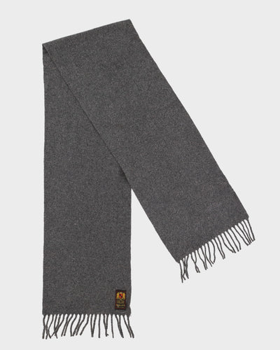Burton Made In Italy Grey Wool Scarf