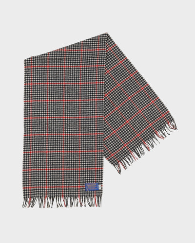 Pendleton Grey Checked Wool Scarf - One Size