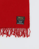 Wolsey Red Fringed Lambswool Scarf
