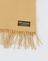 Beige Cashmere Fringed Scarf