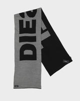 Diesel Black Logo Knitted Scarf
