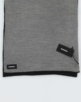 Diesel Black Logo Knitted Scarf
