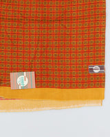 Deadstock 1980s Orange Checked Scarf