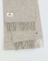 Lacoste Grey Cashmere-Blend Fringed Scarf