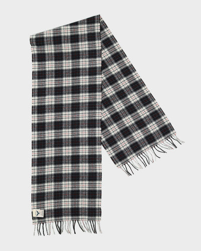 Pendleton Grey Checked Fringed Scarf