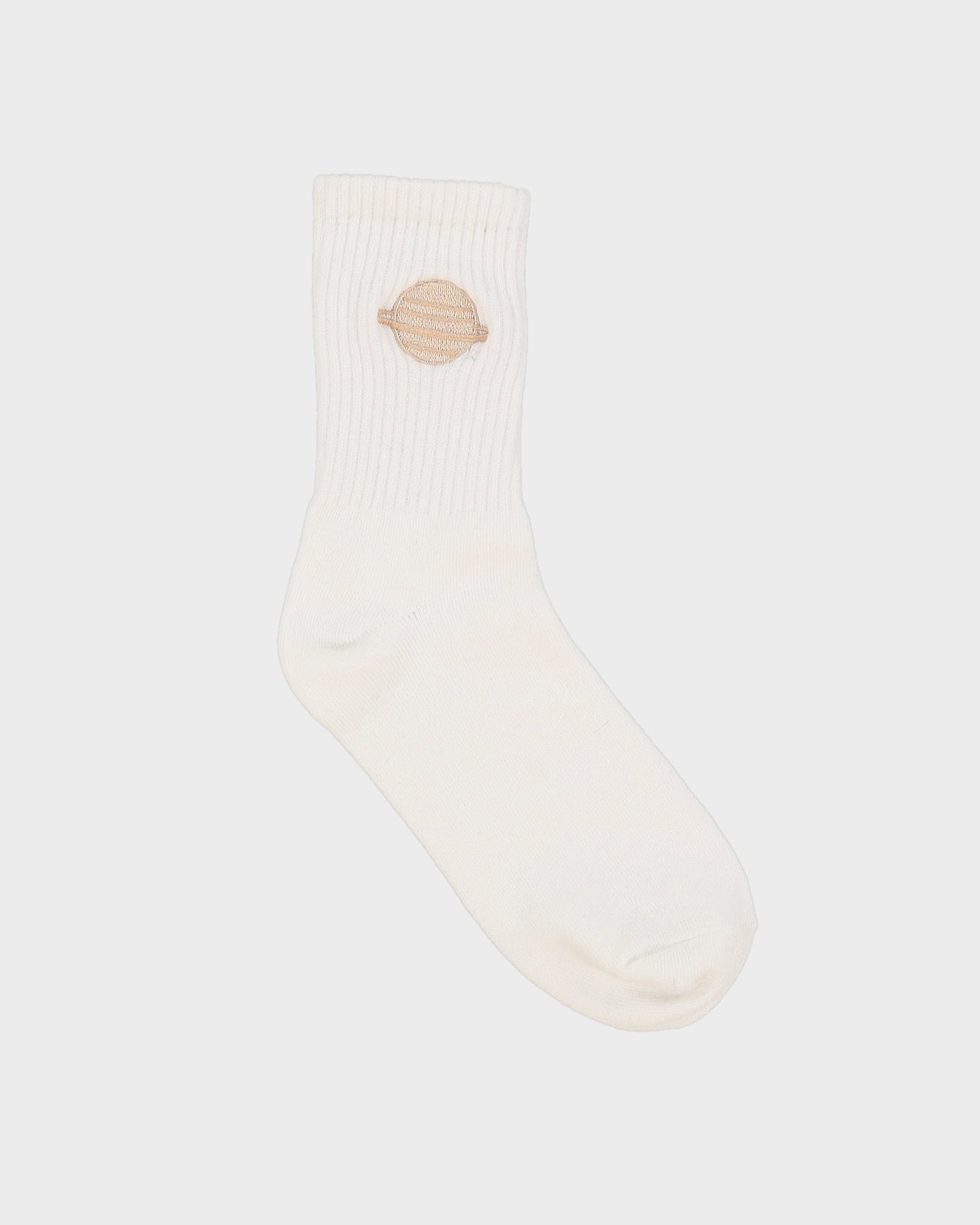 Saturn Embroidered White - Socks