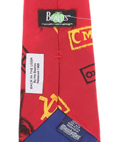 Red Silk Manhattan Beatles Back in the USSR Tie