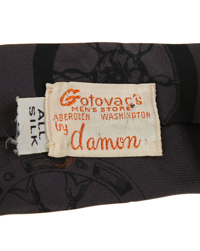1960s Gotovacs Damon Cog Pattern Tie