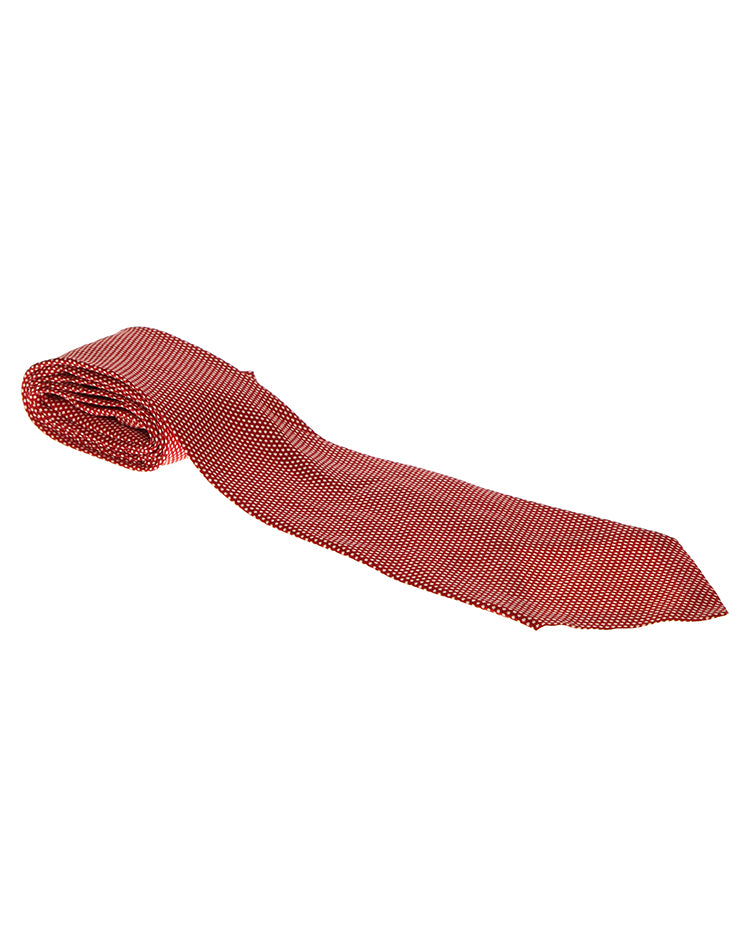 1950s Red Silk Polka Dot Tie