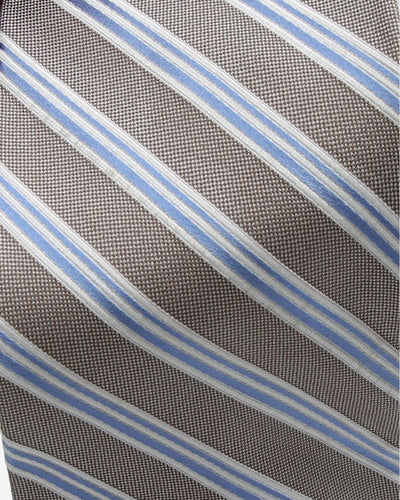 Chaps Grey / Blue Patterned Silk Tie