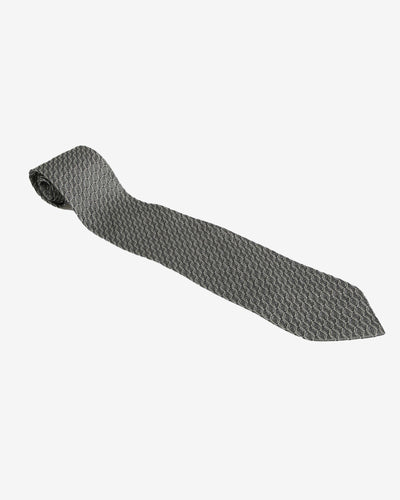 Hugo Boss Grey Repeat Pattern Silk Tie