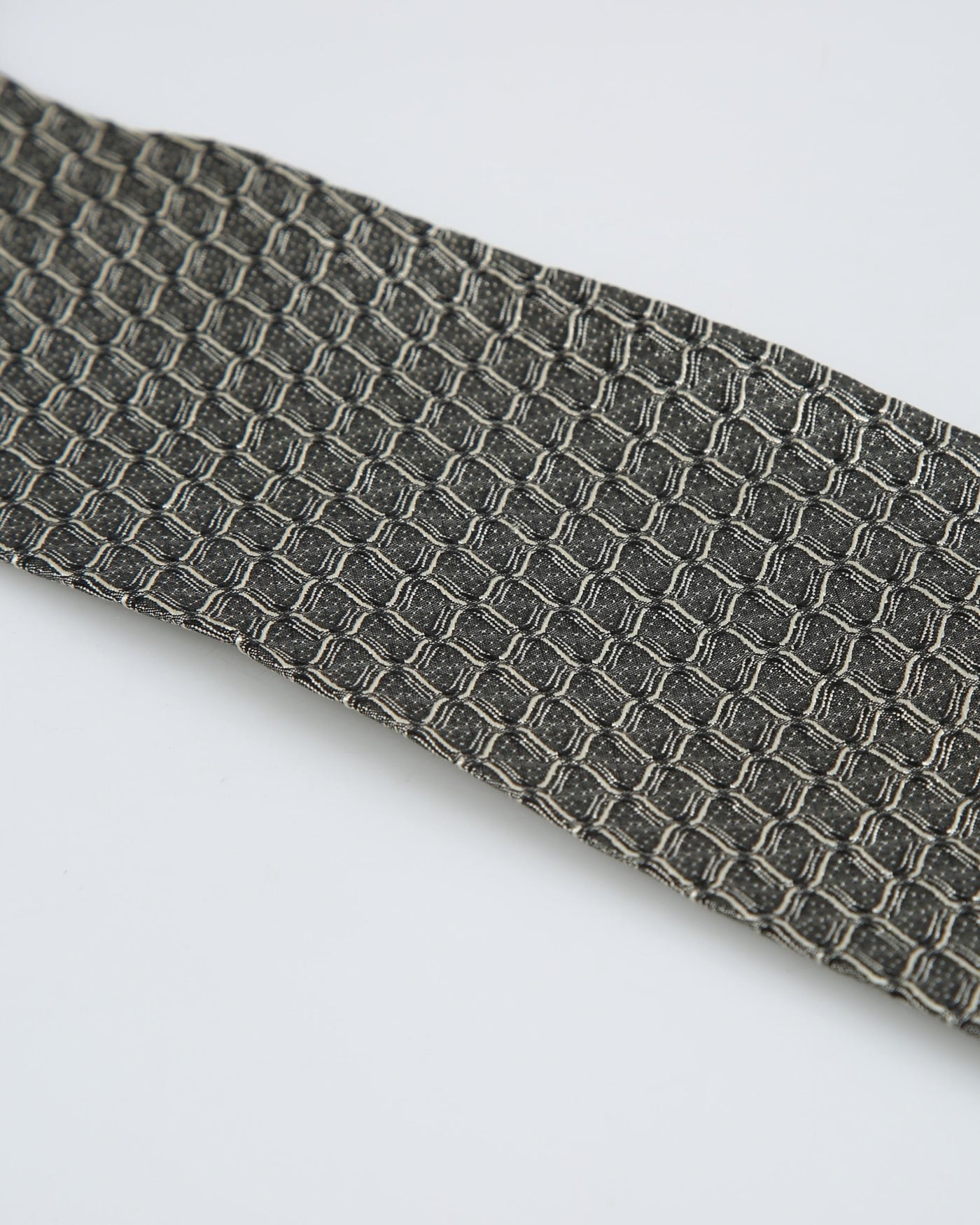 Hugo Boss Grey Repeat Pattern Silk Tie