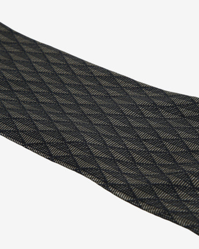 DKNY Repeat Pattern Black / Brown Silk Tie