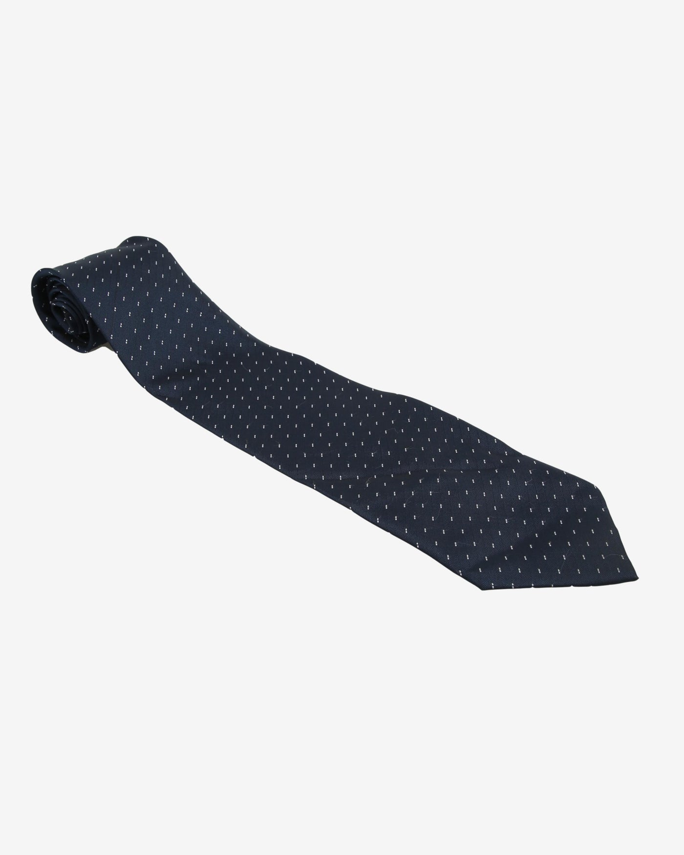 Hugo Boss Navy All Overt Pattern Silk Tie