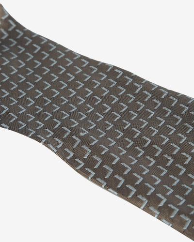 Emporio Armani Brown / White Patterned Tie
