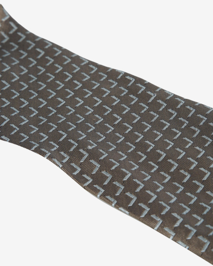 Emporio Armani Brown / White Patterned Tie