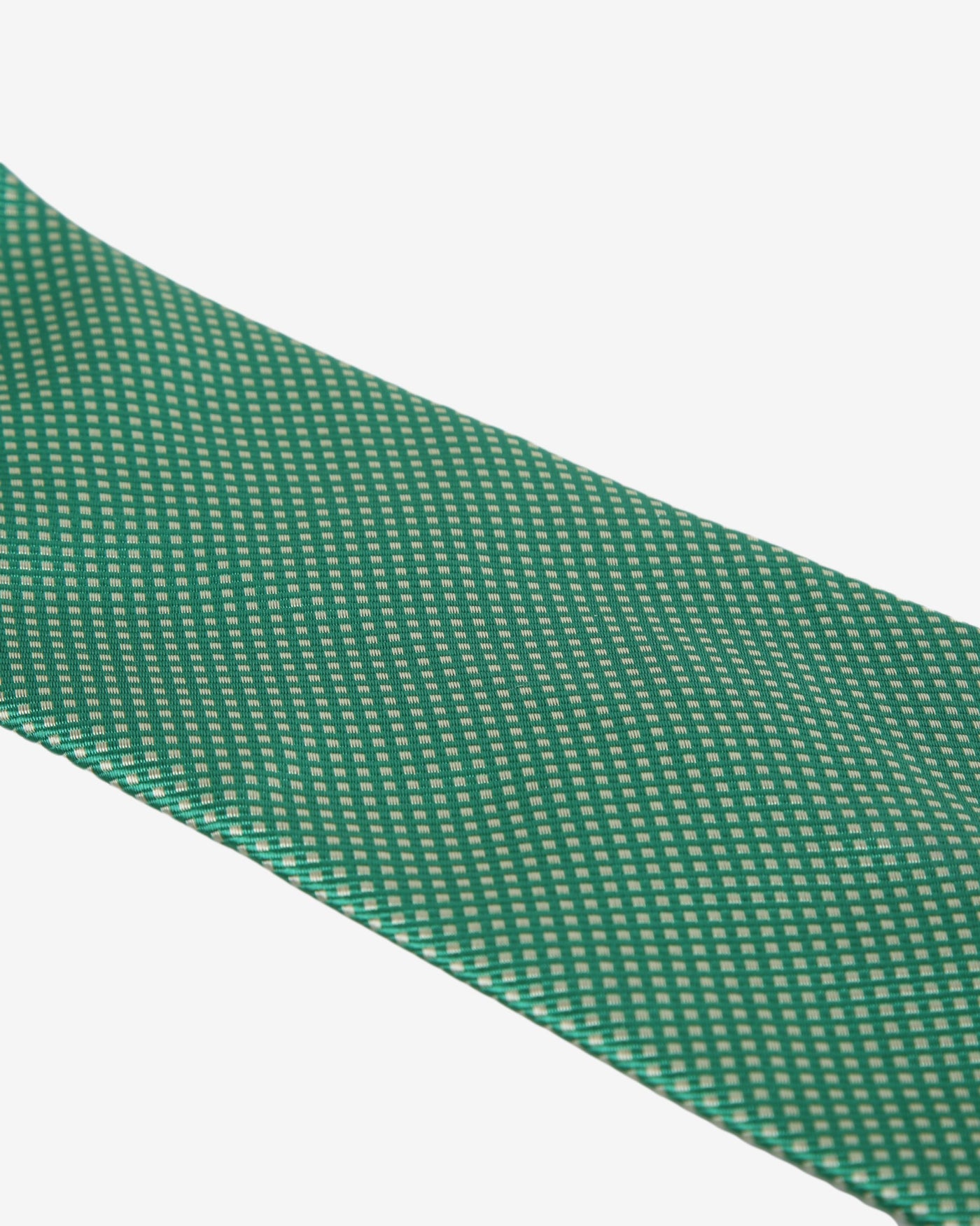 Ermenegildo Zegna Green Patterned Silk Tie