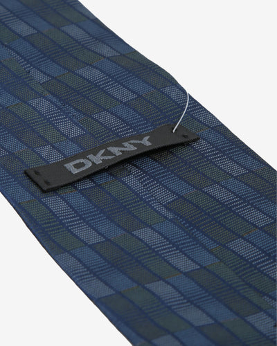 DKNY Blue / Navy Patterned Silk Tie