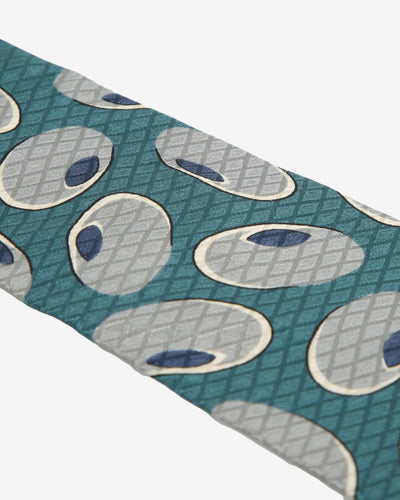 Vintage Oscar De La Renta Green Patterned Tie