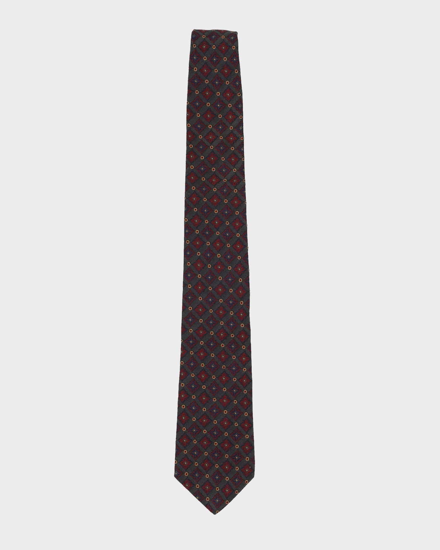 Vintage 90s Etro Grey Patterned Tie