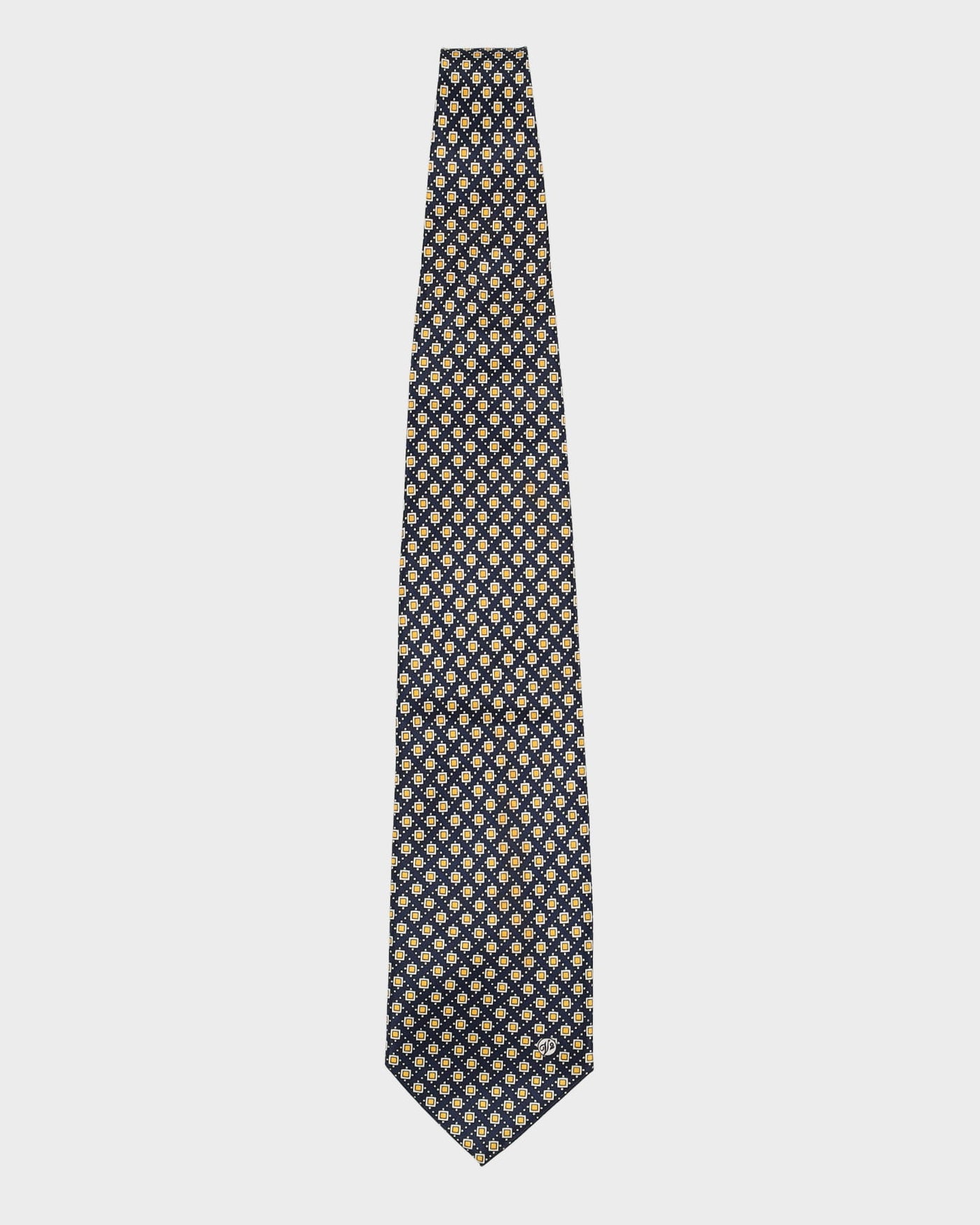 Vintage 90s Versace Classic Navy Patterned Tie