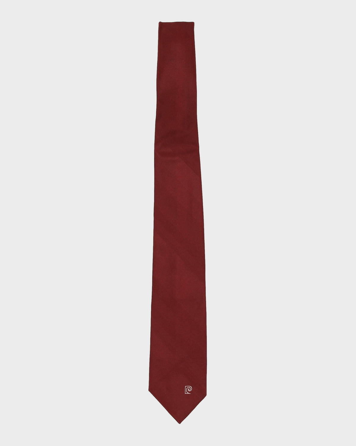 Vintage 90s Pierre Cardin Burgundy Silk Tie