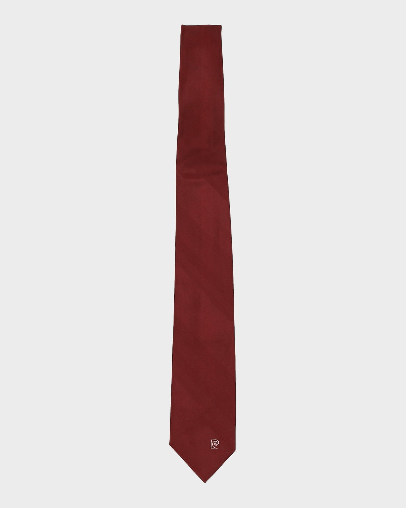 Vintage 90s Pierre Cardin Burgundy Silk Tie