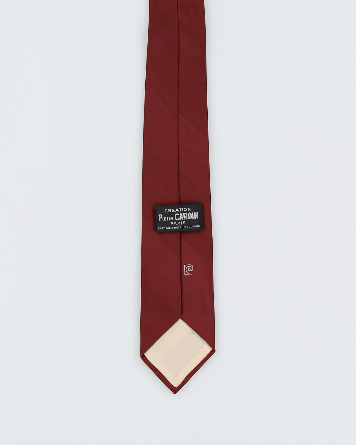 Vintage 90s Pierre Cardin Burgundy Silk Tie