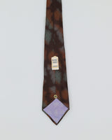 Hardy Amies Brown Patterned Silk Tie