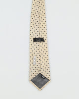Vintage 90s Dunhill Yellow Patterned Silk Tie