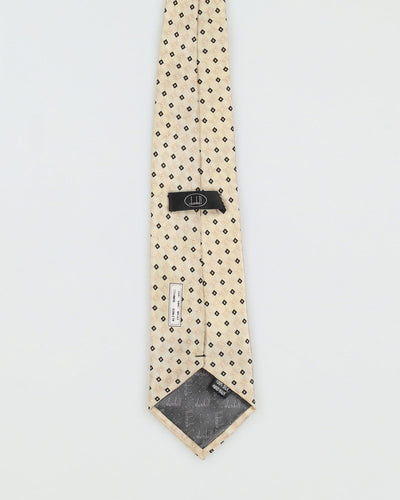 Vintage 90s Dunhill Yellow Patterned Silk Tie