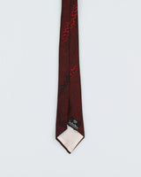Vintage 60s Dark Red Patterned Tie