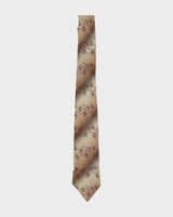 Vintage 60s Brown / Beige  Floral Patterned Tie