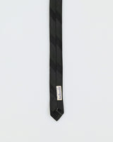 Vintage 60s Navy / Green Stripe Patterned Skinny Tie