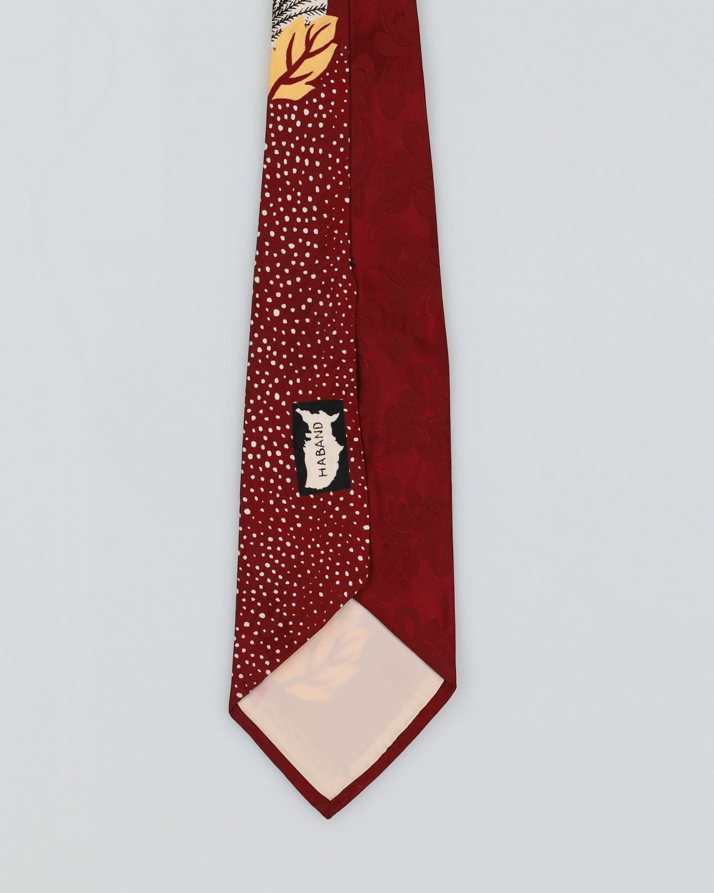 Vintage 30s / 40s Burgundy Floral Patterned Tie