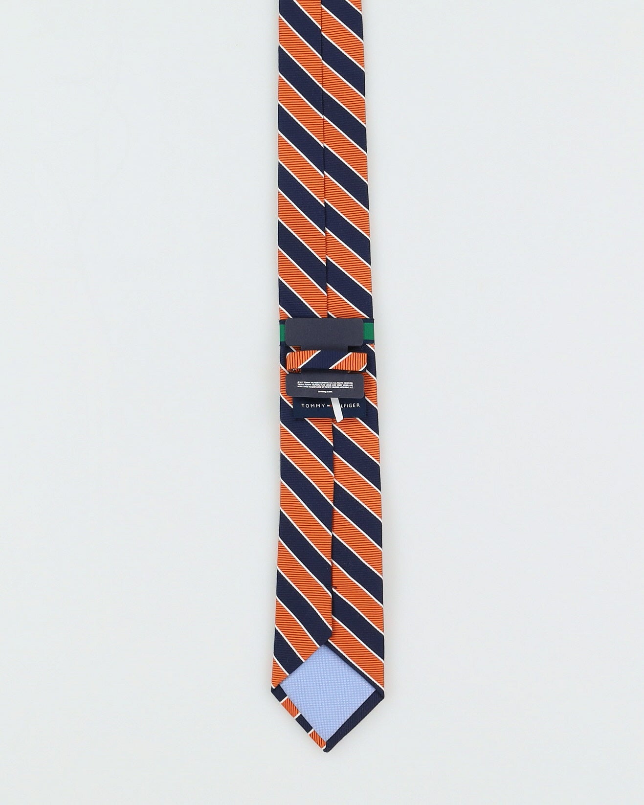 Tommy Hilfiger Orange And Navy Striped Tie