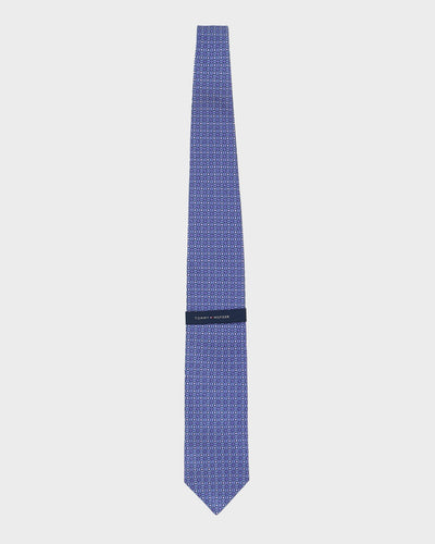 Tommy Hilfiger Blue Patterned Silk Tie