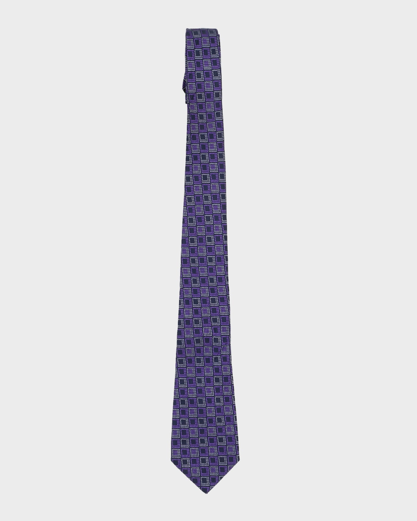 Armani Collezioni Blue Patterned Silk Tie