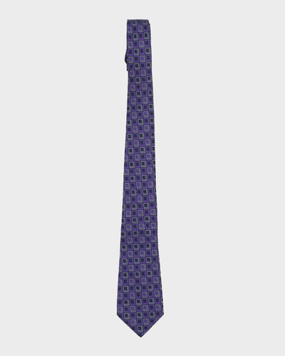 Armani Collezioni Blue Patterned Silk Tie