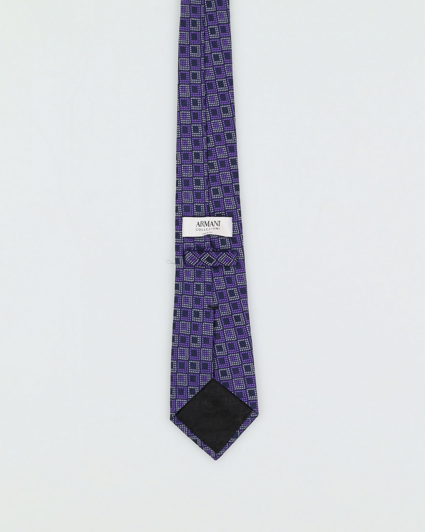 Armani Collezioni Blue Patterned Silk Tie